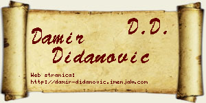 Damir Didanović vizit kartica